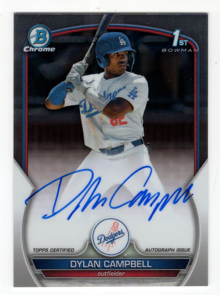 2023 Bowman Chrome Draft Dylan Campbell 1st Bowman Auto #CDA-DCA