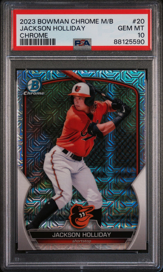 2023 Bowman Chrome Jackson Holliday Mega Box Mojo Refractor RC (Orioles) PSA 10