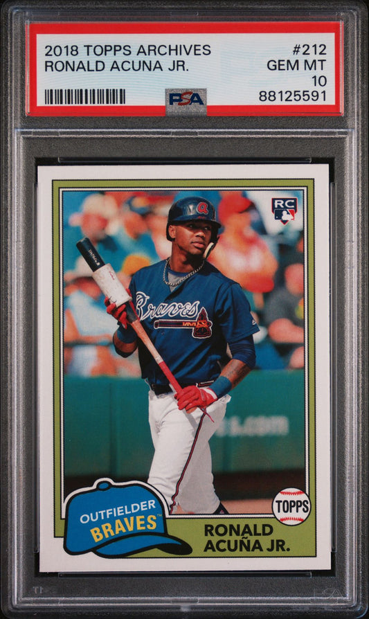 2018 Topps Archives #212 Ronald Acuna Jr. (Atlanta Braves) PSA 10