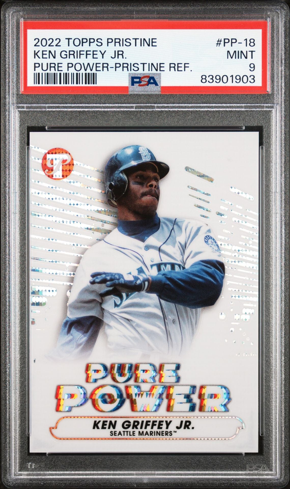 2022 Topps Pristine Pure Power Pristine Refractors #PP18 Ken Griffey Jr. #'d 5/5 (Mariners) PSA 9