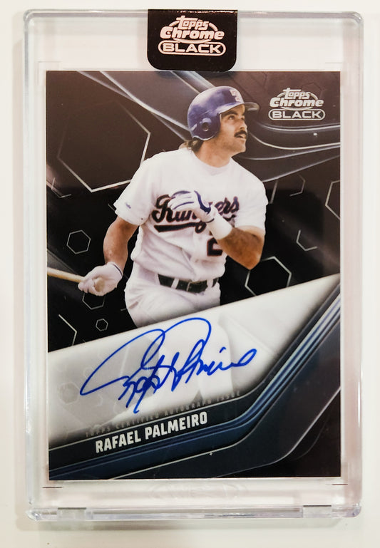 2023 Topps Chrome Black Rafael Palmeiro #CBA-RP Autograph (Rangers)