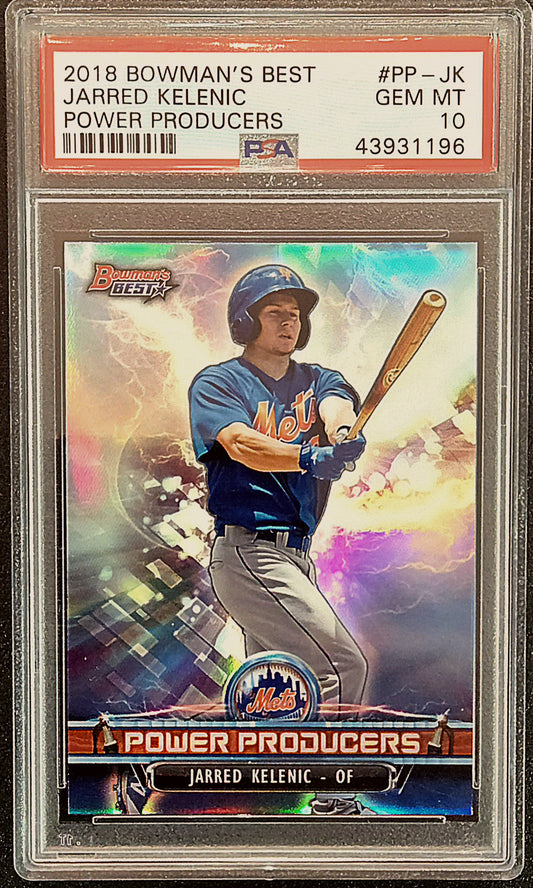 2018 Bowman's Best Power Producers Jarred Kelenic #PP-JK (New York Mets) Graded PSA 10