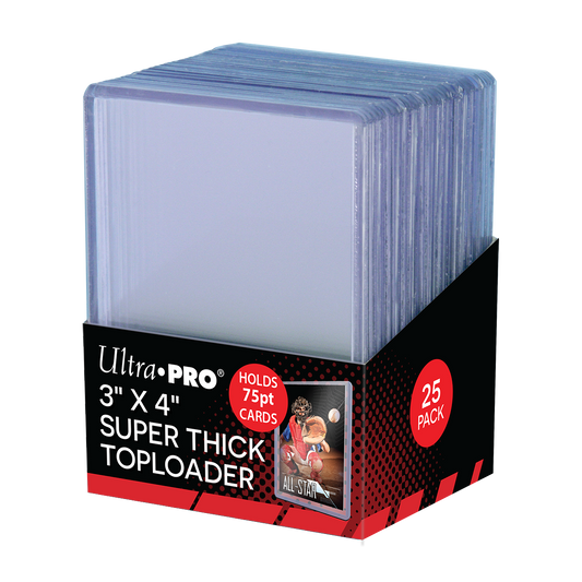 ULTRA PRO 3" x 4" Clear Thick 75PT Toploaders (25ct)