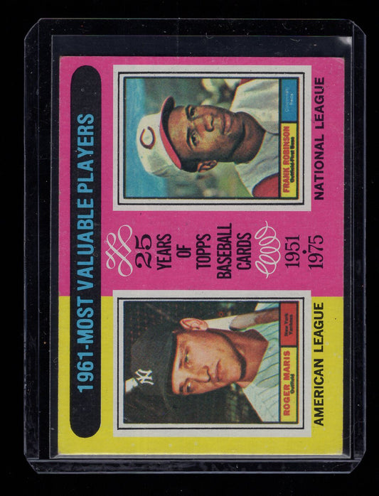 1975 Topps #199 Roger Maris / Frank Robinson MVP