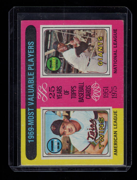 1975 Topps #207 Harmon Killebrew / Willie McCovey MVP