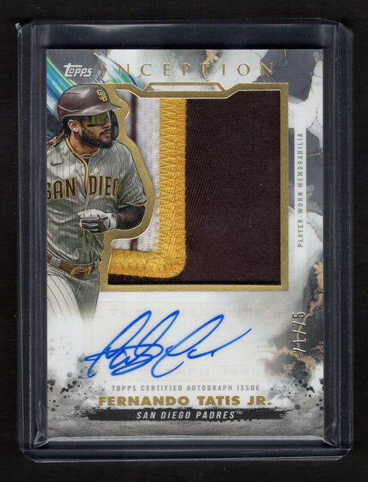 2023 Topps Inception Fernando Tatis Jr. Jumbo Patch Autograph #'d /75 (Padres)