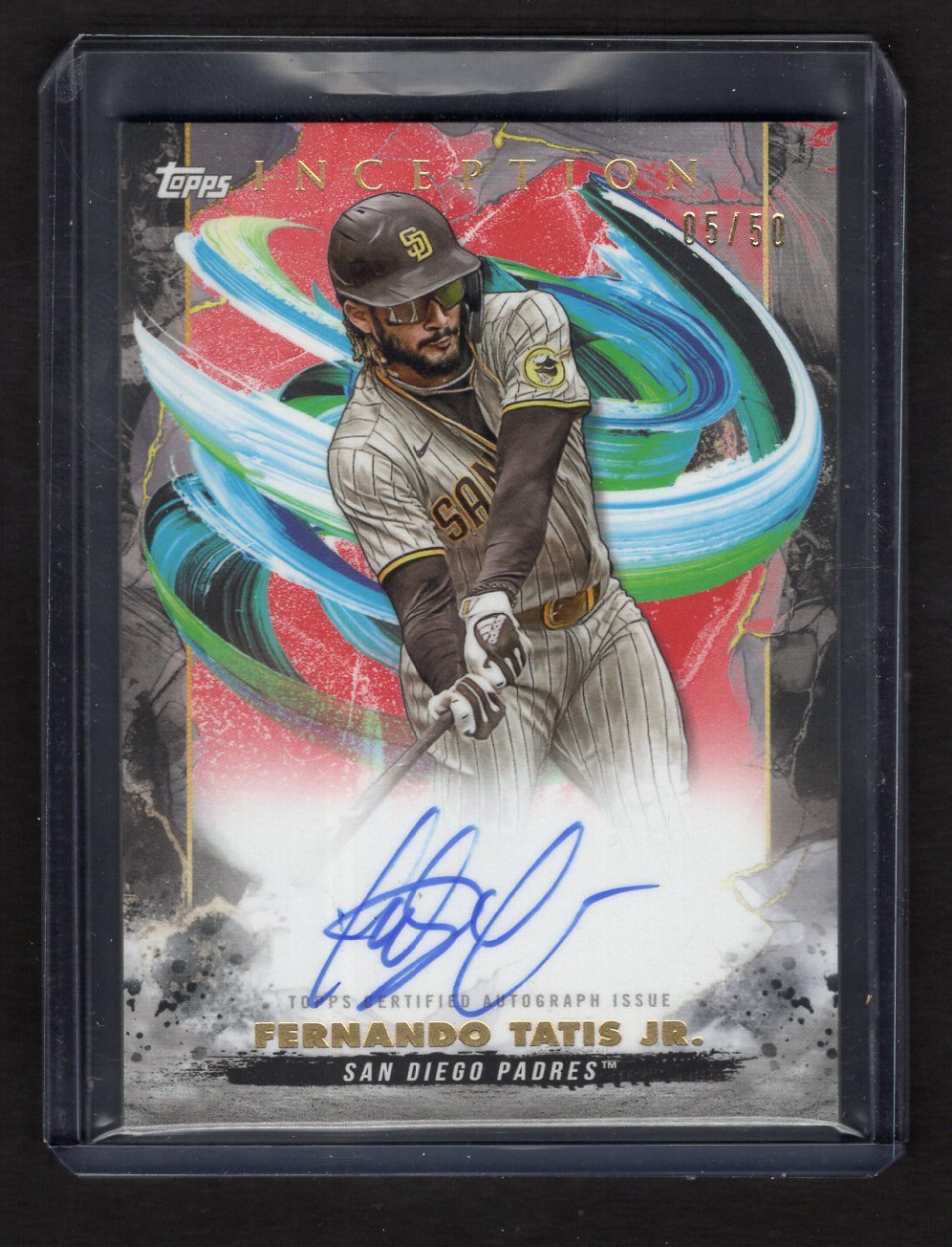 2023 Topps Inception Fernando Tatis Jr. Card #BRES-FT Autograph #'d /50 (Padres)