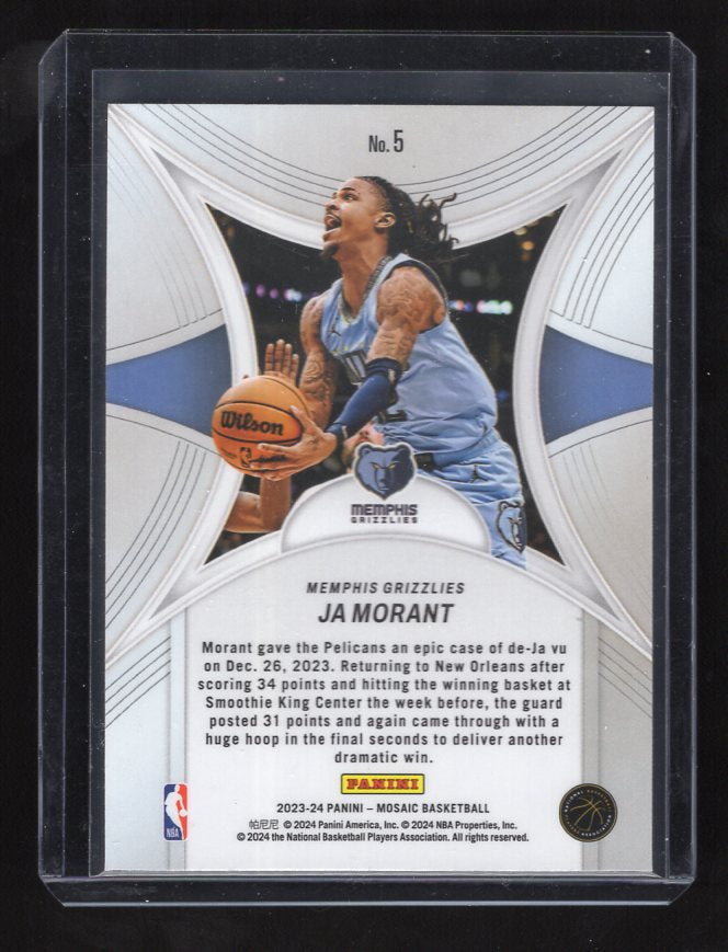 2023-24 Panini Mosaic "Epic Performers" #5 Ja Morant (Memphis Grizzlies)