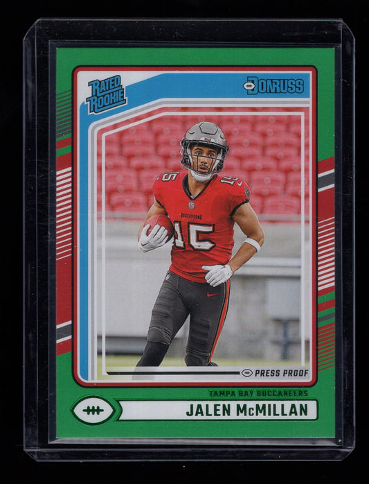 2024 Donruss Press Proof Green #388 Jalen McMillan RR (Tampa Bay Buccaneers)