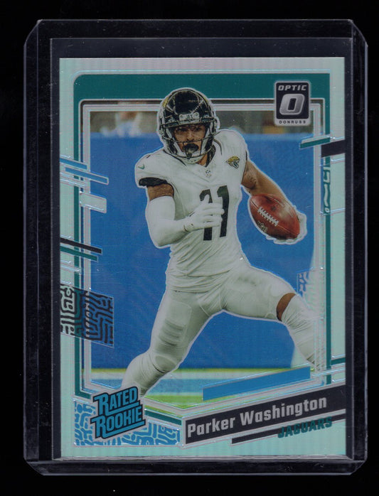 2023 Donruss Optic Holo Rated Rookie #254 Parker Washington (Jacksonville Jaguars)