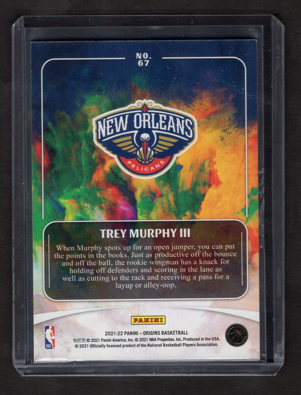 2021-22 Panini Origins Trey Murphy III Rookie Card #67 (New Orleans Pelicans)