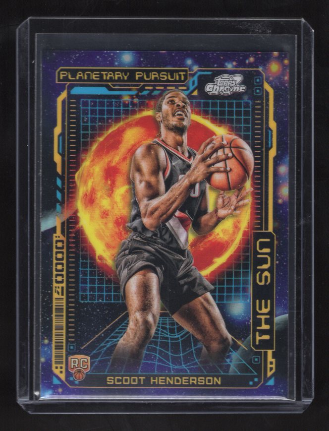 2023-24 Topps Cosmic Chrome Planetary Pursuit Sun #PPS10 Scoot Henderson Rookie (Portland Trail Blazers)