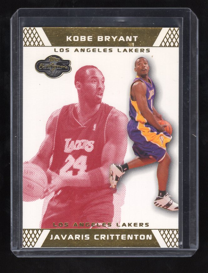 2007-08 Topps Co-Signers Gold Red #'d 109/109 Kobe Bryant / Javaris Crittenton #24.1 (Los Angeles Lakers) (Copy)