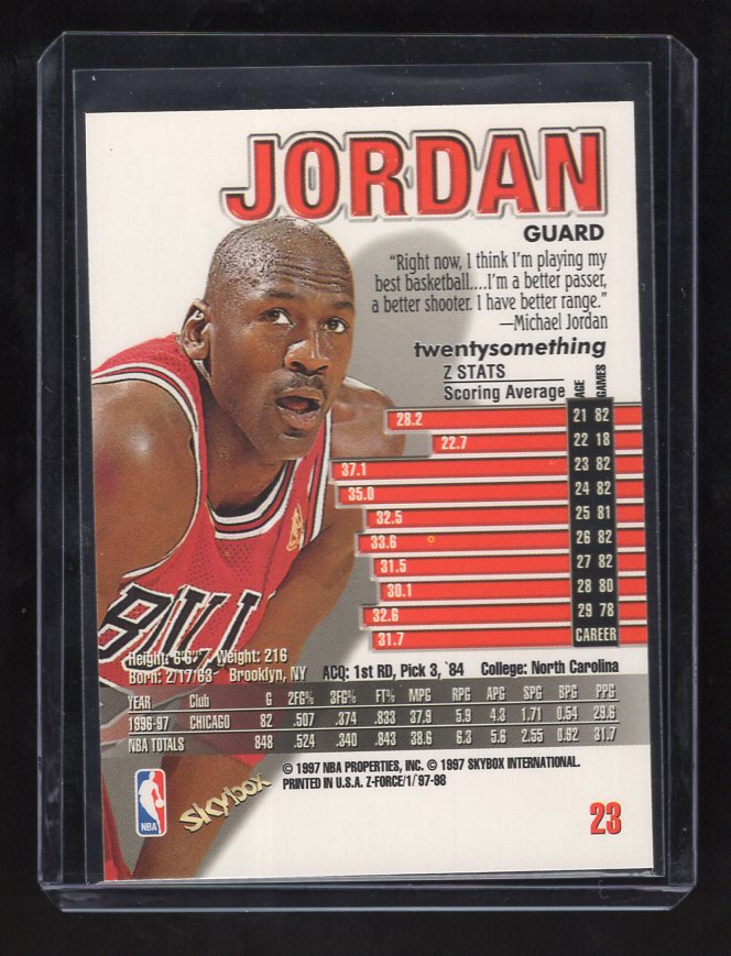 1997-98 Z-Force #23 Michael Jordan (Chicago Bulls)