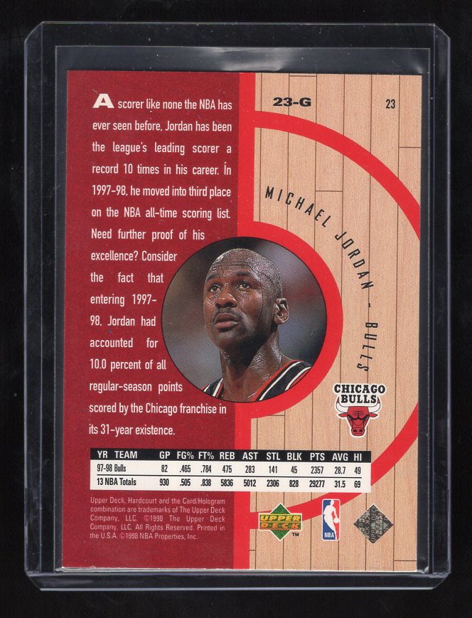 1998 Upper Deck Hardcourt #23 Michael Jordan (Chicago Bulls)