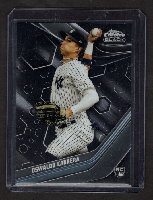 2023 Topps Chrome Black Oswaldo Cabrera Rookie Card #31 (New York Yankees)