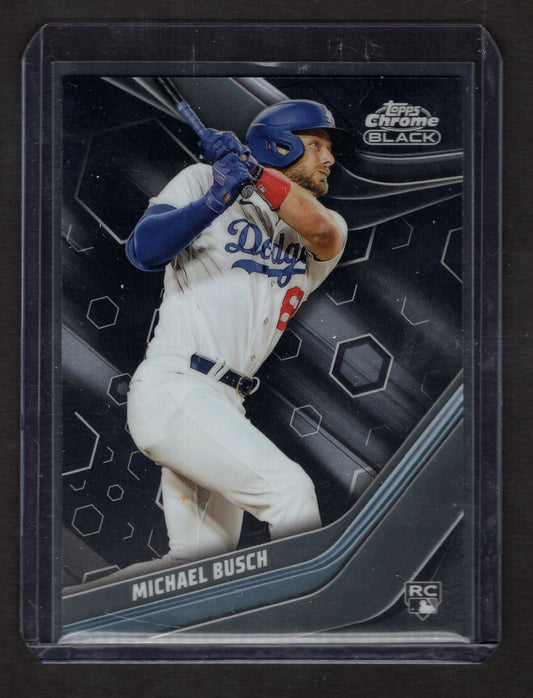 2023 Topps Chrome Black Michael Busch Rookie Card #89 (Los Angeles Dodgers)