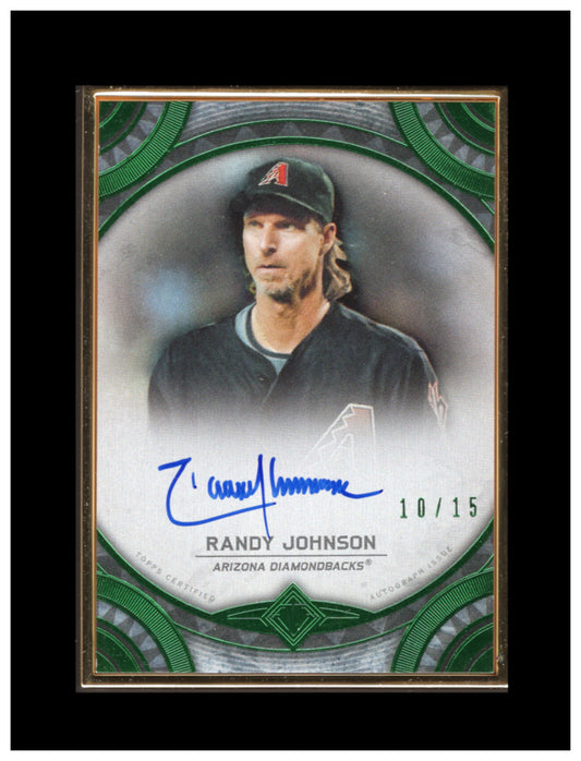 2022 Topps Transcendent Auto RANDY JOHNSON Gold Framed AUTOGRAPH #'d/15 Green SP