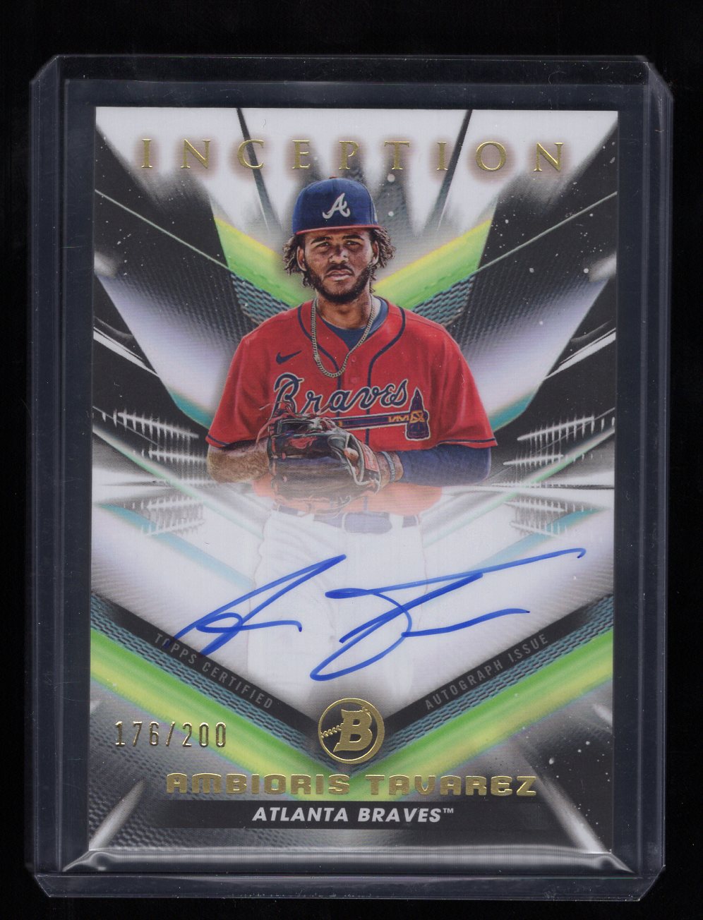 2023 Bowman Inception #BPA-AT Ambioris Tavarez Autograph Prospect #'d /200 (Atlanta Braves)