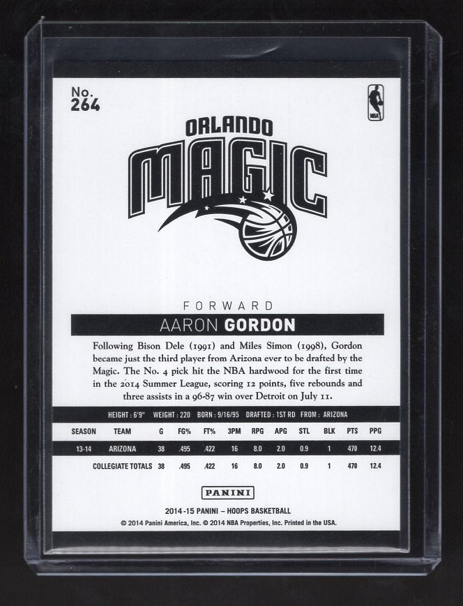 2014-15 Hoops #264 Aaron Gordon Rookie (Orlando Magic)