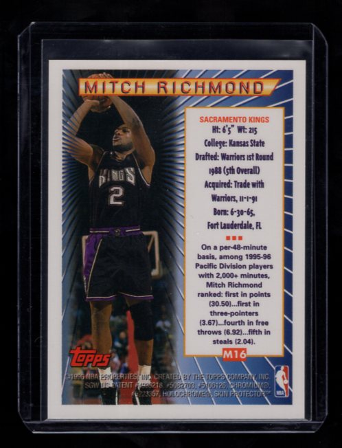 1996-97 Topps Mystery Finest #M16 Mitch Richmond (Sacramento Kings)