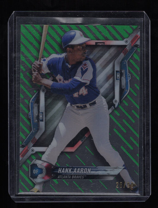 2018 Topps High Tek HT-HA Hank Aaron Green #'d /99 (Atlanta Braves)