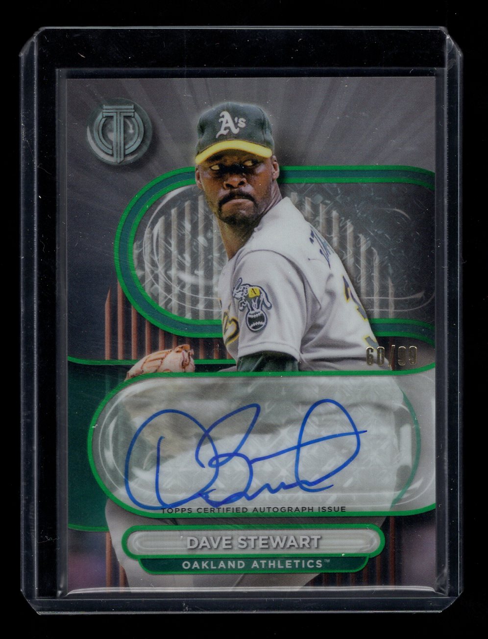 2024 Topps Tribute #TA-DSTE On-Card Autograph Green #'d /99 (Oakland A's)