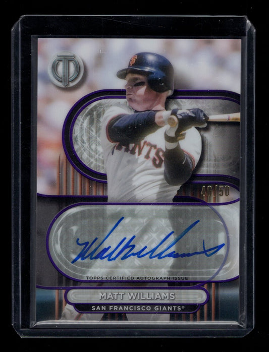 2024 Topps Tribute #TA-MW Matt Williams Gold Autograph #'d /50 (San Francisco Giants)