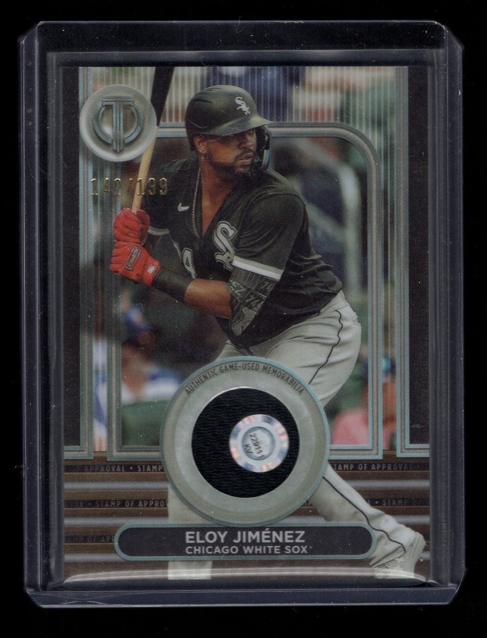 2024 Topps Tribute #SOA-EJ Eloy Jimenez Game Used Jersey #'d /199 (Chicago White Sox)