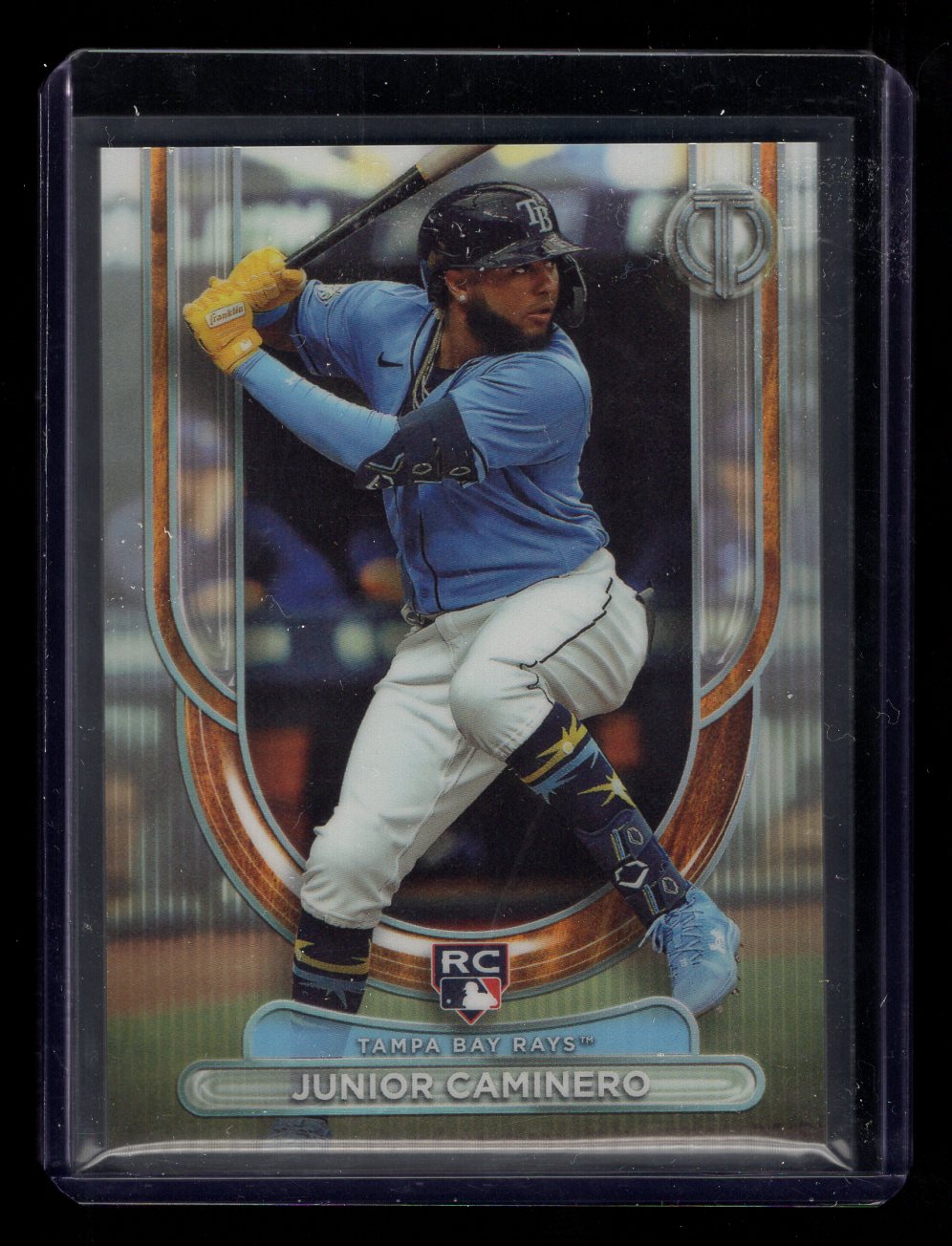 2024 Topps Tribute #82 Junior Caminero  Rookie RC SP (Tampa Bay Rays)