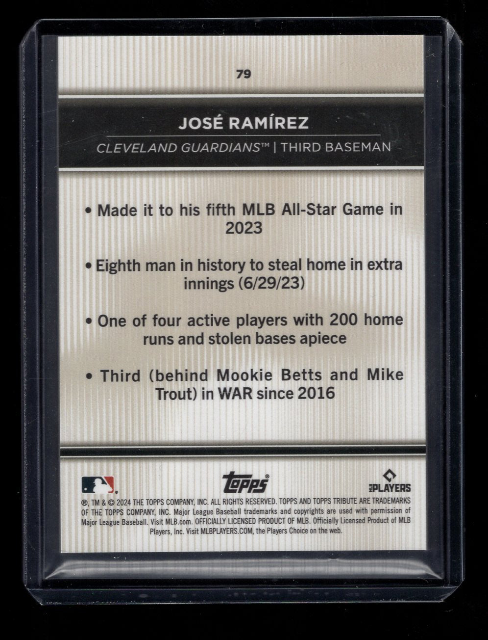 2024 Topps Tribute  #79 Jose Ramirez (Cleveland Guardians)