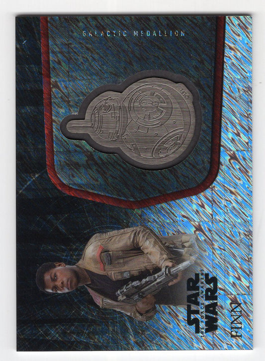 2016 Topps Star Wars Force Awakens Chrome #M-12 Silver Medallion FINN  #'d /25