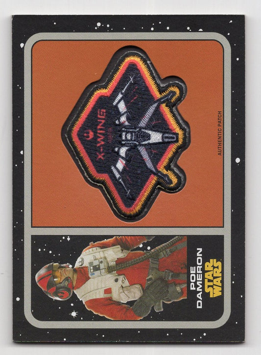 2015 Topps Star Wars Journey to the Force Awakens Patch Card Poe Dameron P-7