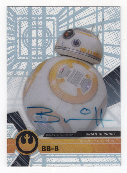 2017 Topps Star Wars High Tek #39 Autographs Brian Herring as BB-8