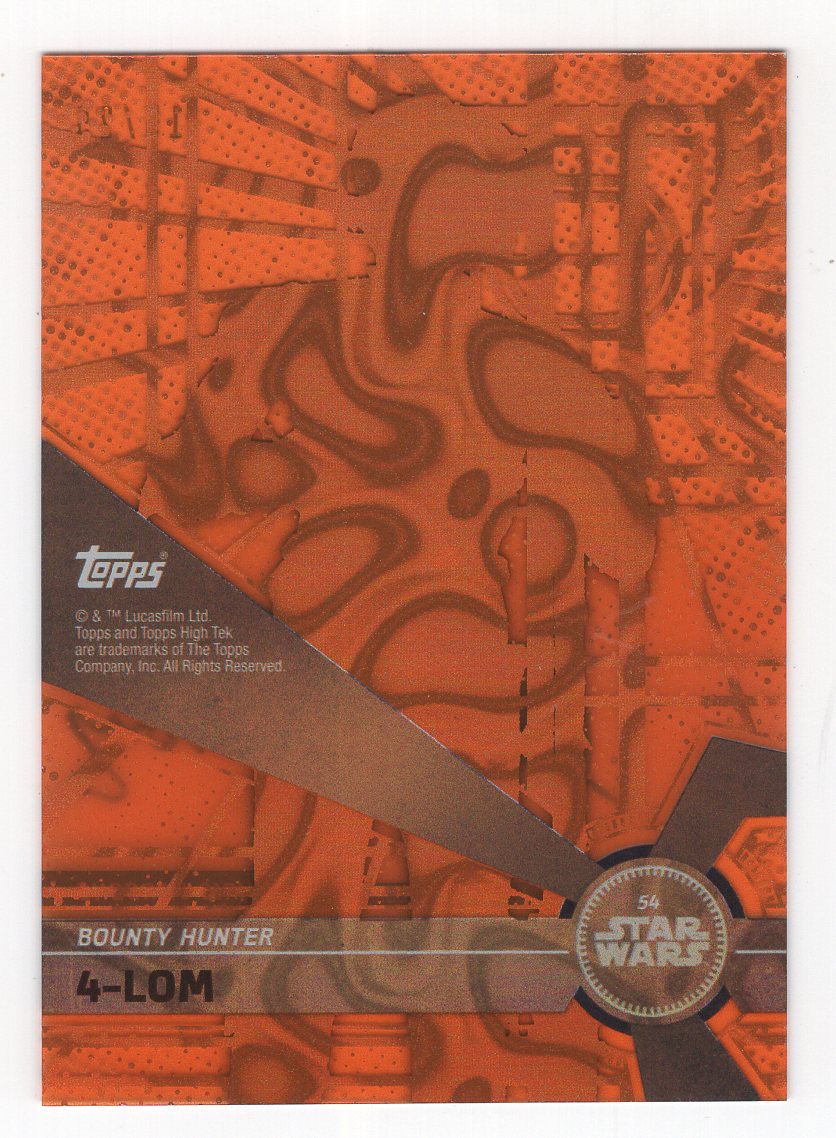 2017 Star Wars High Tek #54 Chris Parsons Orange Magma Diffractor Autograph #'d /25