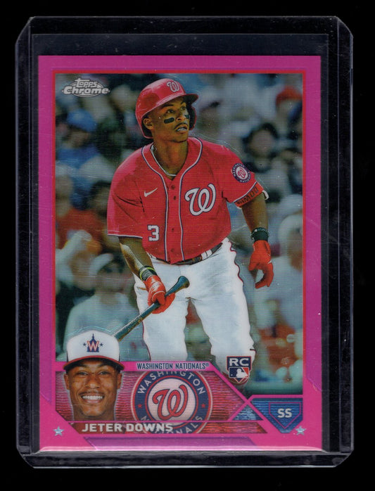 2023 Topps Chrome Pink Refractors #56 Jeter Downs (Washington Nationals)