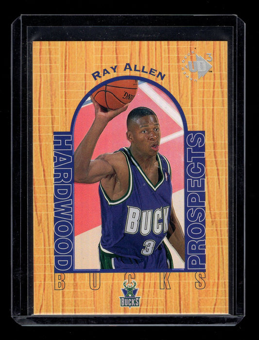 1996-97 Upper Deck UD3 Ray Allen Hardwood Prospects Rookie RC #5 (Milwaukee Bucks)