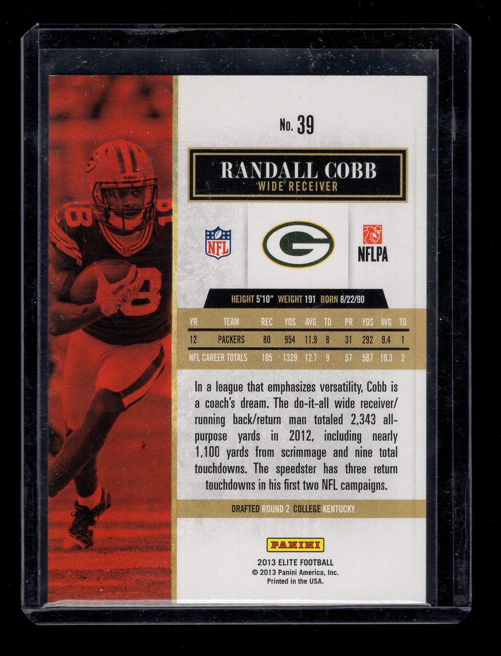 2013 Elite Turn of the Century #39 Randall Cobb #'d /199 (Green Bay Packers)