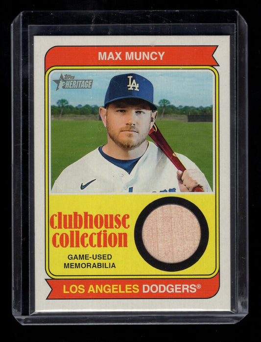 2023 Topps Heritage Clubhouse Collection Relics #CCRMM Max Muncy (Los Angeles Dodgers)