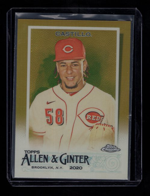 2020 Topps Allen and Ginter Chrome Gold Refractors #270 Luis Castillo#'d /50 (Cincinnati Reds)