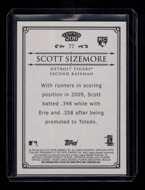 2010 Topps 206 #77 Scott Sizemore Rookie (Detroit Tigers)