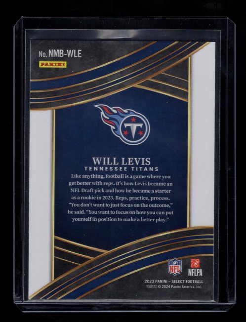 2023 Select Select Numbers #NMB-WLE Will Levis (Tennessee Titans)