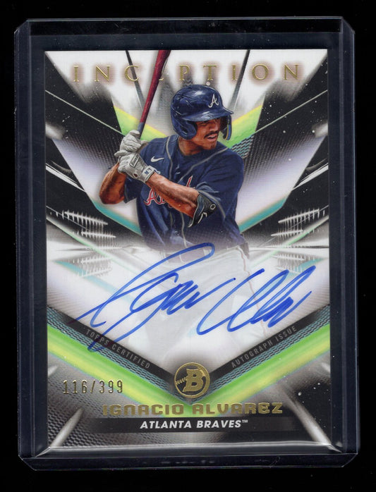 2023 Bowman Inception Baseball Ignacio Alvarez AUTO #/399 (Atlanta Braves)