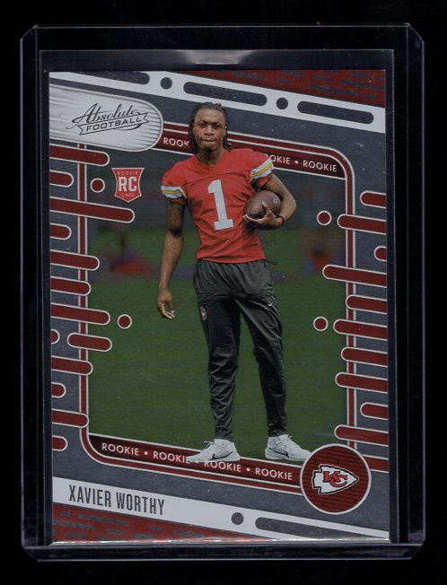 2024 Panini Absolute #128 Xavier Worthy Rookie (Kansas City Chiefs)