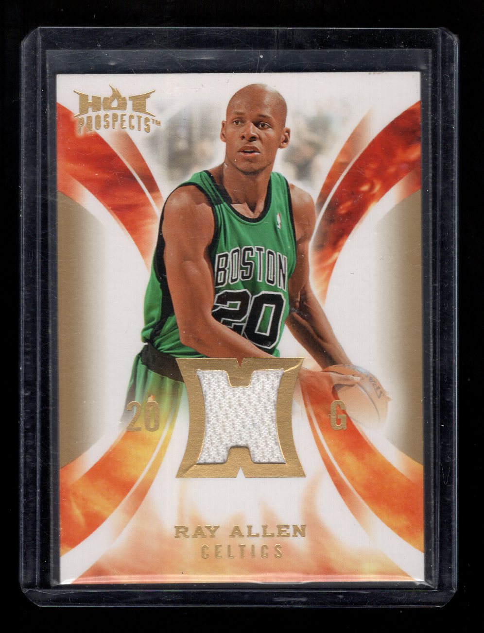 2008-09 Fleer Hot Prospects #HM-RA Ray Allen Hot Materials Jersey (Boston Celtics)