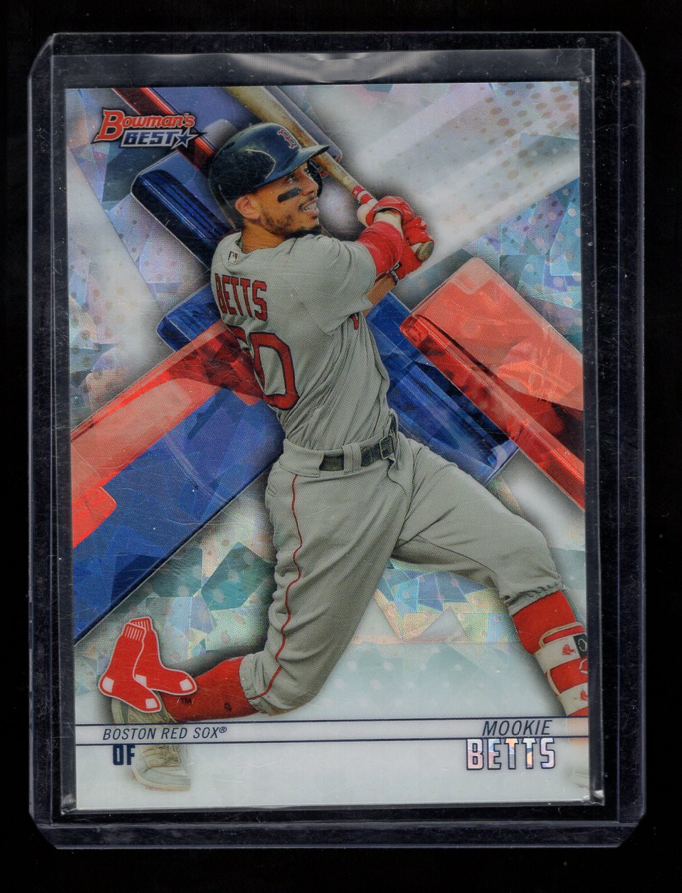 2018 Bowman's Best Atomic Refractors #17 Mookie Betts (Boston Red Sox)