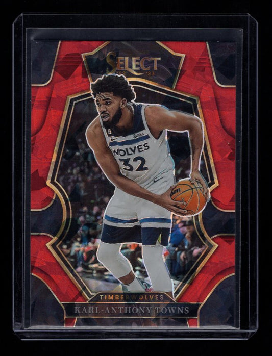 2022-23 Select Prizms "Red Cracked Ice" #12 Karl-Anthony Towns (Minnesota Timberwolves)