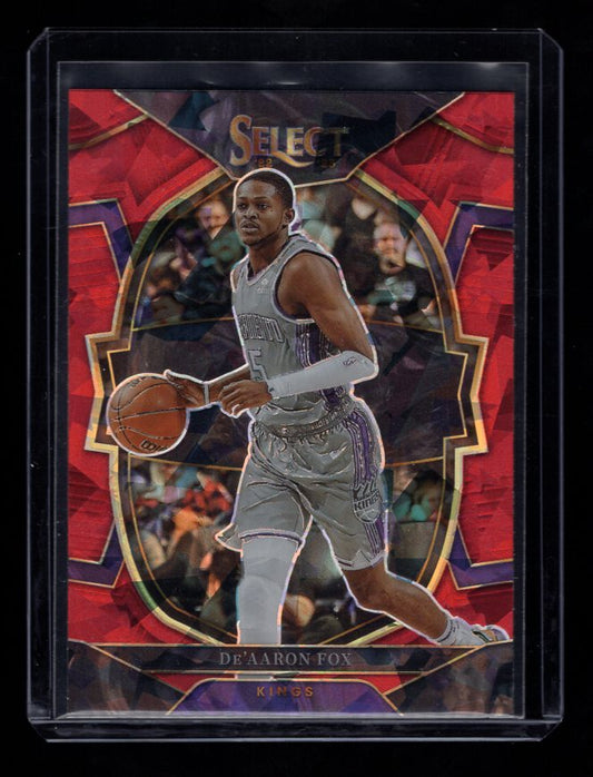 2022-23 Select Prizms "Red Cracked Ice" #13 De'Aaron Fox (Sacramento Kings)