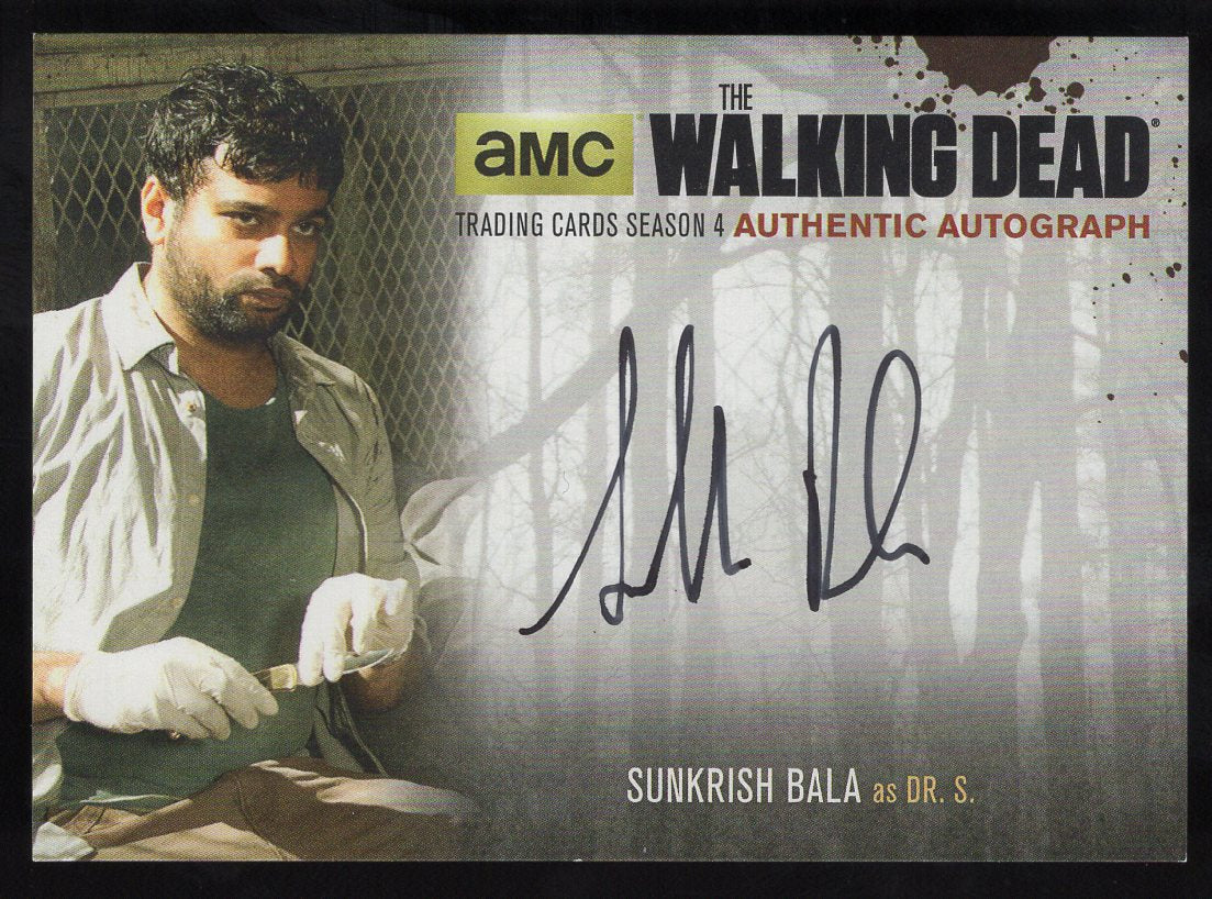 The Walking Dead Season 4 - #SB2 Sunkrish Bala as Dr. S Base Autograph