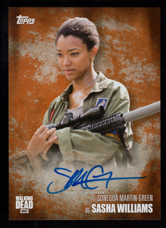 2016 Topps The Walking Dead Season 5 Sonequa Martin-Green as Sasha Williams Autograph